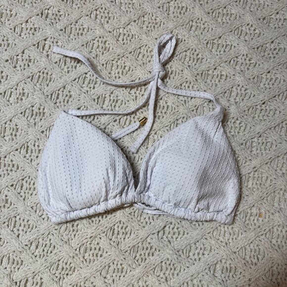 PQ Swim White Textured Triangle Bikini Top SAW-130R – Women’s M NWT - Picture 4 of 6